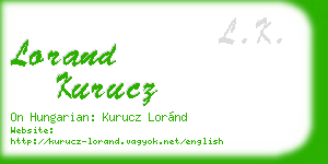 lorand kurucz business card